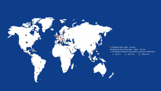 Map of Minebea Intec global presence