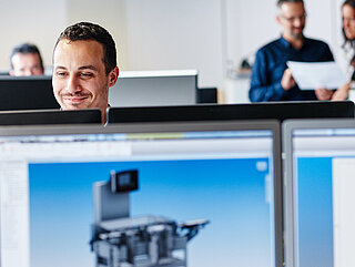 People working in an office