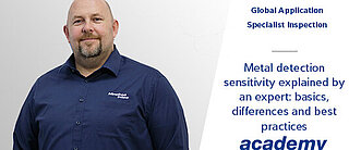 Thumbnail for webinar Metal detection sensitivity explained by an expert held by Carsten Peters