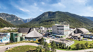 Fotografía del centro de producción de Saline Austria en Ebensee