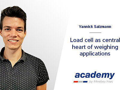 Thumbnail for webinar Load cell as central heart of weighing held by Yannick Salzmann