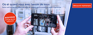 Bannière publicitaire pour l'outil de service miRemote de Minebea Intec