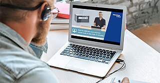Someone is watching an online webinar