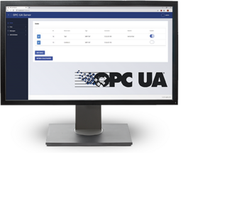 Image of computer with miOPC software running