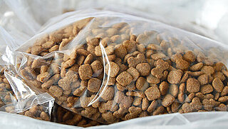 Picture shows a bag of pet food