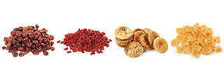 Dried fruits, raisins, prunes and nuts