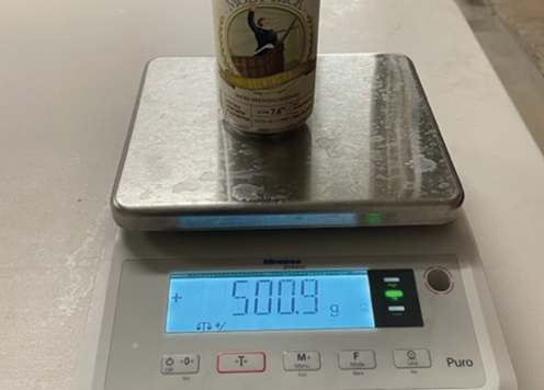 Puro Scale showing product is in tolerance